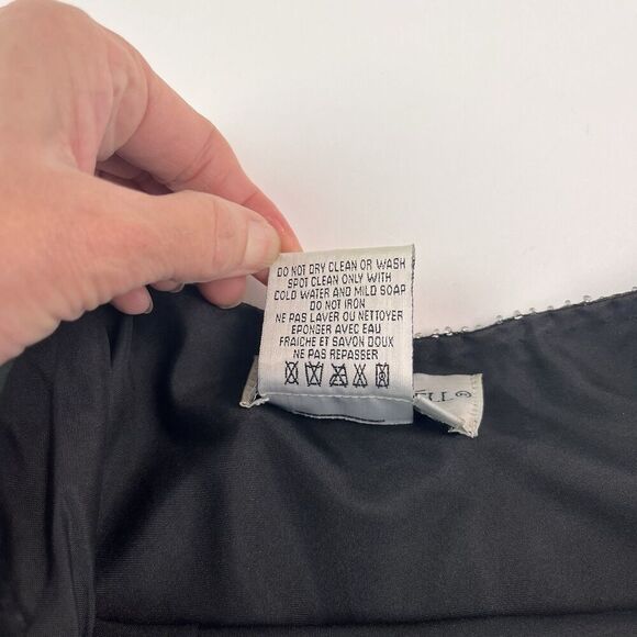 Adrianna Papell Y2K Silk Embroidered Floral Beaded Maxi Dress 10 Whimsigoth - Picture 15 of 16